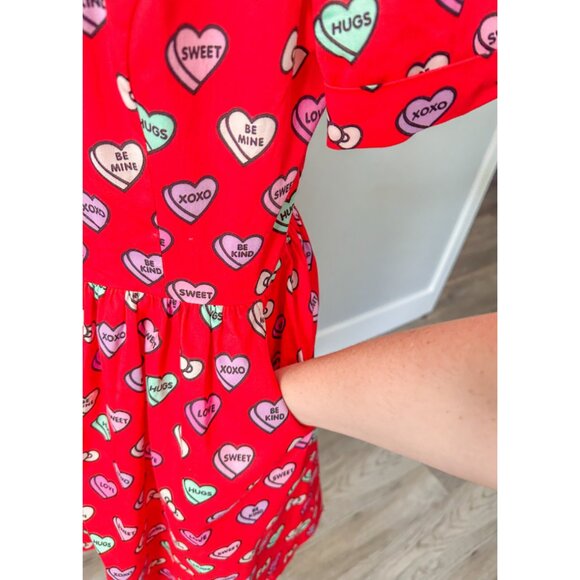 Modcloth Red Heart Print Midi Dress - Picture 10 of 15
